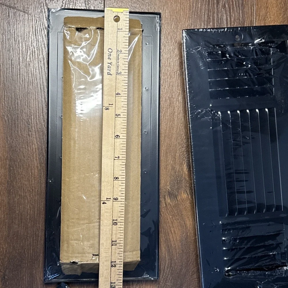 Black Metal Decorative Vent‎ Covers Grille Louver Set of 3